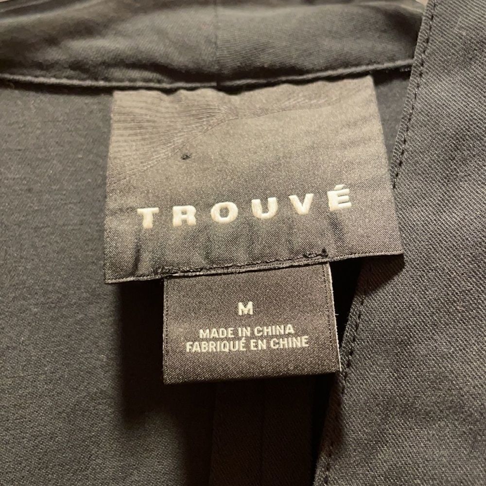 Trouve Black Modal Side Zip Jacket - Picture 2 of 4